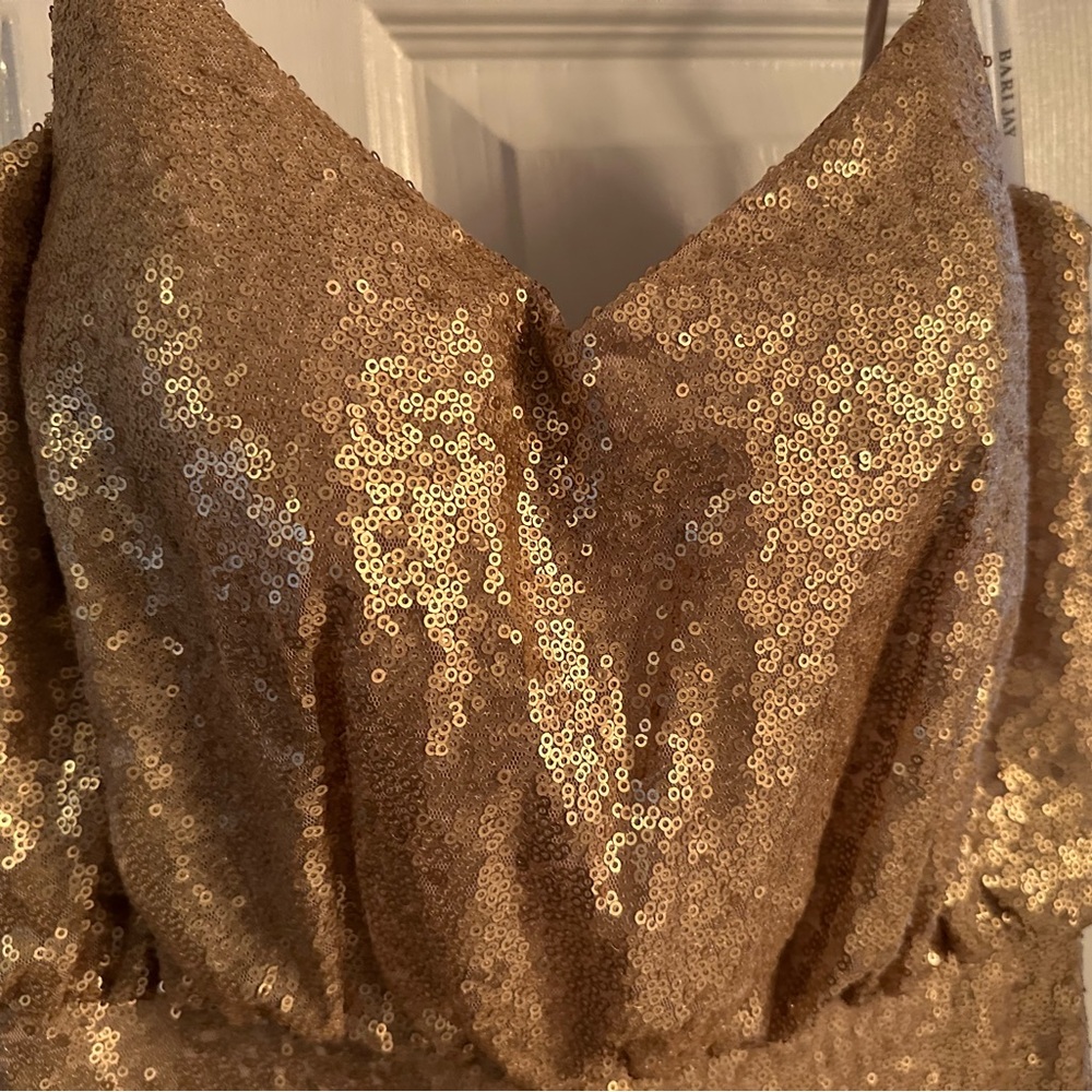 GOLD SEQUIN BARI JAY GOWN - Picture 13 of 16